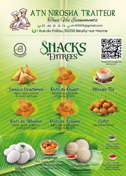 Atn Nirosha Traiteur Restaurant à Neuilly-sur-Marne