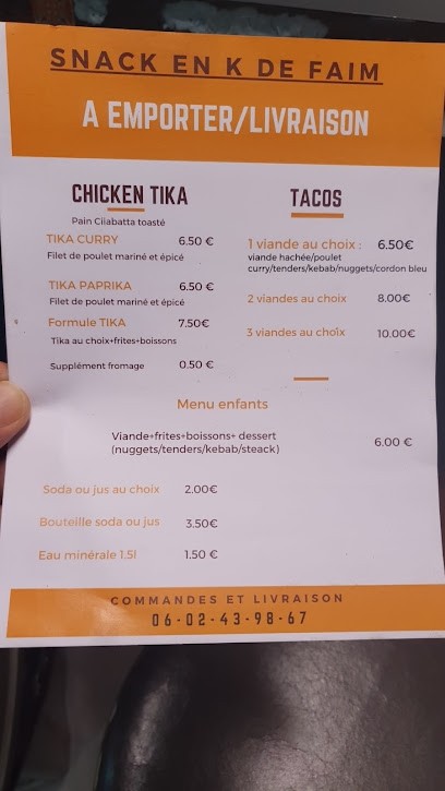Snack en k de faim, Restaurant à La Cavalerie