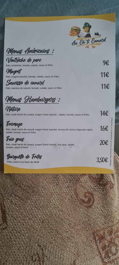 Au Chti Canard, Restaurant à Anan